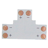 Ecola LED strip connector гибкая соед. плата T для зажимного разъема 2-х конт.  8 mm уп. 5 шт.