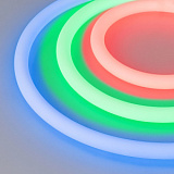 Светодиодная лента герметичная MOONLIGHT-TOP-G280-D18mm 24V RGB 360deg (13 W/m, IP65, 3838, 5m, wire x1) (Arlight, Прямой вывод кабел