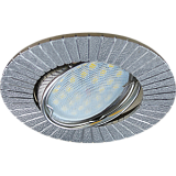  Ecola MR16 DL119 GU5.3 Светильник встр. литой поворотный Рифленые лучи Сатин-Хром 25x91