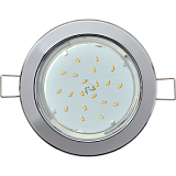  Ecola Light GX53-H6 светильник металл. встраиваемый плоский хром 101x16