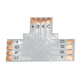 Ecola LED strip connector гибкая соед. плата T для зажимного разъема 4-х конт. 10 mm уп. 5 шт.