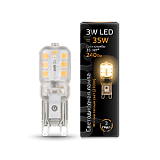 Лампа светодиодная Лампа Gauss LED G9 AC220-240V 3W 2700K пластик 1/20/200