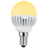 Лампа светодиодная Ecola globe   LED  4,2W G45 220V E14 золотистый шар (ребристый алюм. радиатор) 81x45