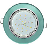  Ecola GX53 H4 Glass Стекло Круг хром - изумруд 38x126