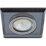  Ecola MR16 DL1651 GU5.3 Glass Стекло Квадрат скошенный край Черный / Черный хром 25x90x90