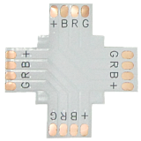 Ecola LED strip connector гибкая соед. плата X для зажимного разъема 4-х конт. 10 mm уп. 5 шт.