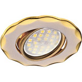  Ecola MR16 DH07 GU5.3 Светильник встр. поворотный Звезда (скрытый крепеж лампы) Сатин-Хром/Золото 25x88