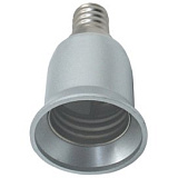 Ecola base Переходник с цоколя E14 на E27 Серебряный