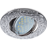  Ecola MR16 DL114 GU5.3 Светильник встр. литой поворотный Лианы Хром 25x90