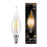 Лампа светодиодная Gauss LED Filament Candle tailed E14 5W 2700K