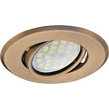  Ecola MR16 DH09 GU5.3 Светильник встр. поворотный плоский (скрытый крепеж лампы) Бронза 25x90
