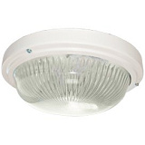 Ecola Light GX53 LED ДПП 03-18-003 светильник  Круг накладной 3*GX53 прозр стекло IP65 белый 280х280х90